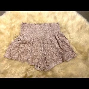 Aerie Smocked High Waisted Shorts